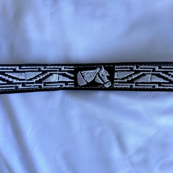 Embroidered Horse Brown Charro Belt Western Cowboy Mexican Size 34 - Picture 4 of 10